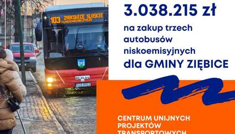 Ponad 3 miliony dla Ziębic na zakup niskoemisyjnych autobusów