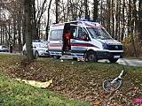 potrącenie rowerzysty w Nowiźnie w powiecie dzierżoniowskim