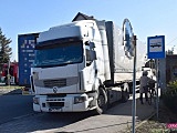 Pożar samochodu ciężarowego na drodze Łagiewniki - Strzelin