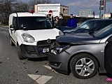 Zderzenie trzech samochodów w Dzierżoniowie