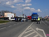 Zderzenie trzech samochodów w Dzierżoniowie