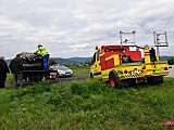 Audi wypadło z drogi Pieszyce - Dzierżoniów