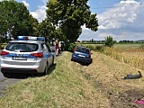 Zderzenie forda i motocykla na drodze Dzierżoniów - Świdnica