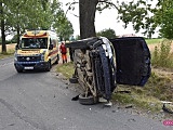 Wypadek z udziałem młodych ludzi przy drodze Rościszów - Pieszyce