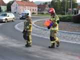 Wypadek motocyklisty na rondzie w Bielawie