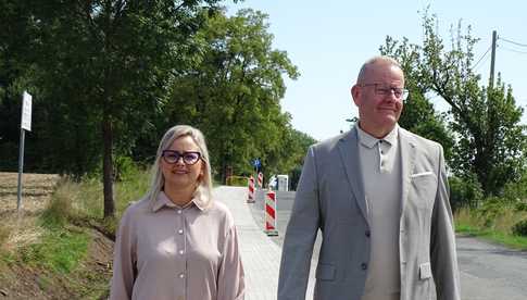 Odbiór chodnika w Słupicach