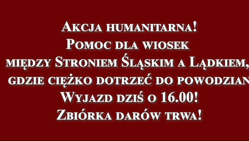 Szybka zbiórka humanitarna!