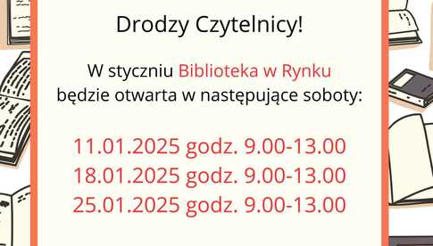 Dzierżoniów. Biblioteka w soboty