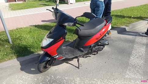 Zderzenie skutera z bmw