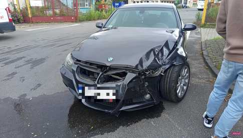 Zderzenie bmw i renault