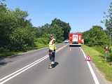 Zderzenie motocyklisty z lawetą