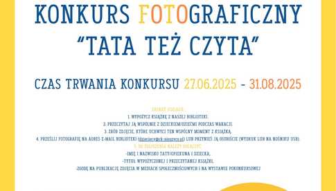 MBP-CK Pieszyce: konkurs fotograficzny Tata też czyta