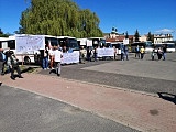 Protest pracowników kłodzkiego PKS-u 