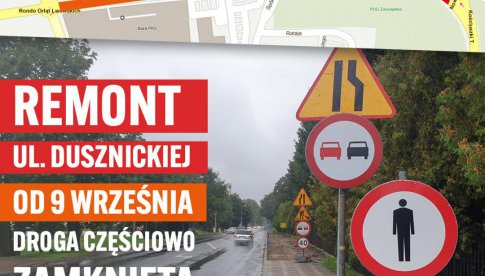 Rozpoczął się remont ul. Dusznickiej w Kłodzku. Obecnie droga jest częściowo zamknięta