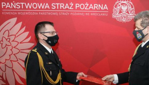 Uroczystość powołania nowego Zastępcy Komendanta Powiatowego PSP w Kłodzku odbyła się w Sali Tradycji Komendy Wojewódzkiej PSP we Wrocławiu