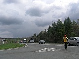 Z powodu prac drogowych na drodze krajowej nr  8 w Szczytnej występują utrudnienia w ruchu.  
