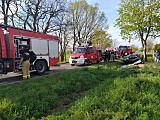 [FOTO] Samochód wbił się w drzewo