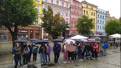Młodzieżowy strajk w Świdnicy. Uczestnicy domagali się od polityków sprawiedliwości klimatycznej