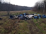[FOTO] Zakasał rękawy i kolejny raz posprzątał śmieci, które do lasu przywieźli inni