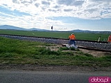 [FOTO] Utrudnienia w ruchu na dk35. Rozpoczęły się prace na przejeździe kolejowym