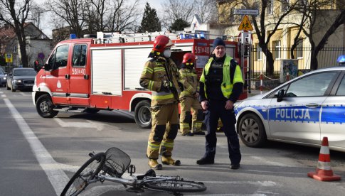 Potrącenie rowerzystki na Głowackiego w Świdnicy