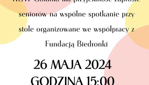 26.05, Gola Świdnicka: Wspólne spotkanie przy stole z KGW Golanki