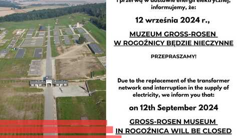 12 września Muzeum Gross-Rosen będzie zamknięte