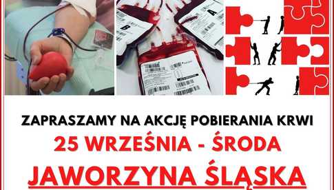 25.09, Jaworzyna Śląska: Zbiórka krwi