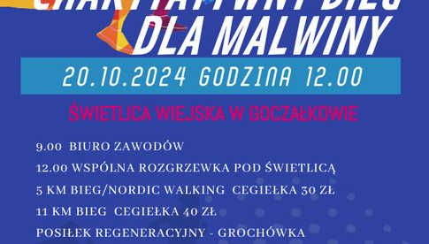 20.10, Goczałków: Charytatywny Bieg dla Malwiny