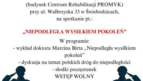 11.11, Świebodzice: Spotkanie Niepodległa Wysiłkiem Pokoleń