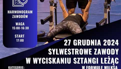 27.12, Świebodzice: Sylwestrowe Zawody w wyciskaniu sztangi leżąc