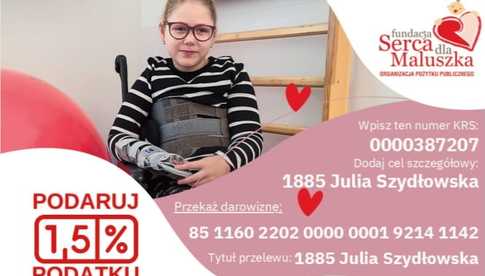 Pomóżmy 11-letniej Julii! Dziewczynka cierpi na nieuleczalną chorobę 