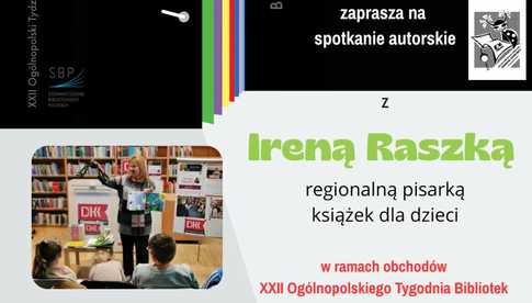 15.05, Świebodzice: Spotkanie autorskie z Ireną Raszką