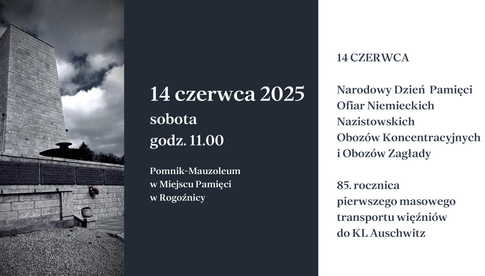 14.06, Rogoźnica: Obchody 85. rocznicy pierwszego masowego transportu więźniów do KL Auschwitz