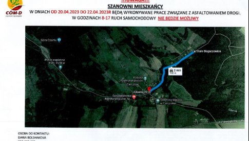 Remont drogi powiatowej w Cieszowie: Utrudnienia w ruchu [MAPKI]