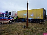 Zderzenie dwóch ciężarówek na k8 w Ząbkowicach Ślaskich