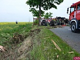 Ciężarówka wywróciła się na trasie Kamieniec Ząbkowicki- Złoty Stok
