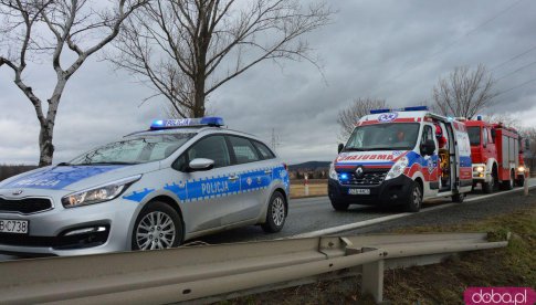 Wypadek na k8 w Braszowicach