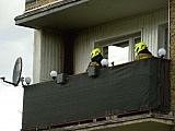 Pożar na balkonie w Kamieńcu Ząbkowickim