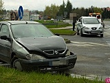 Zderzenie dwóch osobówek i ciężarówki na skrzyżowaniu k8 i Legnickiej