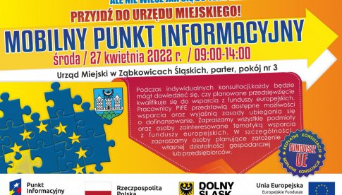 Mobilny punkt informacyjny nt. wsparcia z funduszy europejskich w Ząbkowicach Śl.