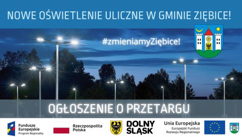 Nowe oświetlenie w gminie Ziębice - samorząd szuka wykonawcy