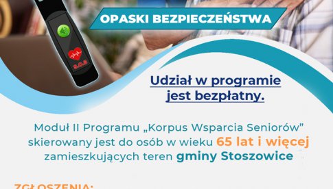 Opaski bezpieczeństwa dla seniorów gminy Stoszowice