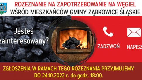 Wstępne rozeznanie ilości zapotrzebowania węgla dla mieszkańców Ząbkowic Śląskich