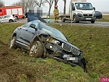 Zderzenie trzech osobówek na skrzyżowaniu dk8 i zjazdu na Tarnów