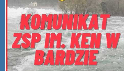 WAŻNE! 16 września zajęcia w ZSP im. KEN w Bardzie są odwołane 