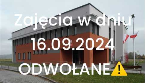 Odwołanie zajęć w Szkole Podstawowej i Przedszkolu w gminie Stoszowice z powodu podtopień