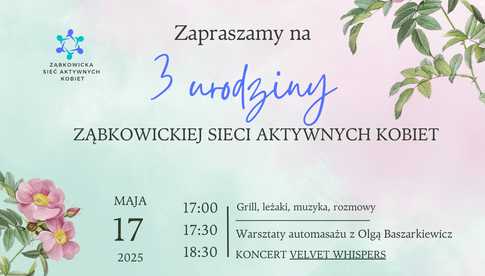 17.05, Ząbkowice Śląskie: 3 urodziny Ząbkowickiej Sieci Aktywnych Kobiet 