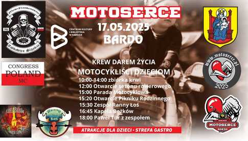 17.05, Bardo: Motoserce - Krew darem życia. Motocykliści dzieciom