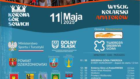 11.05, Srebrna Góra: Wyścig Kolarski Amatorów Korona Gór Sowich